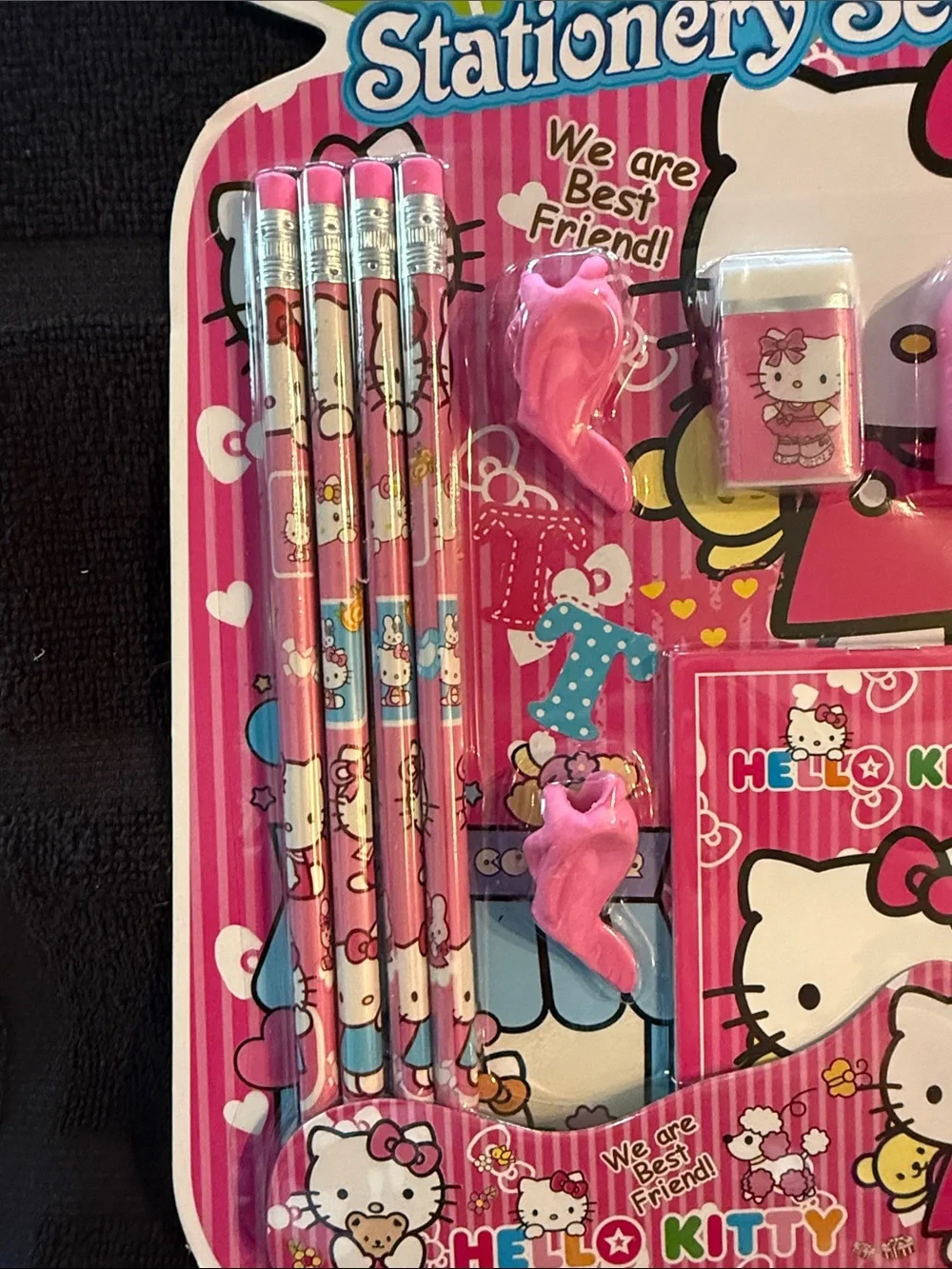 Hello Kitty Pink Kids Stationery Set with Pencils & Accessories